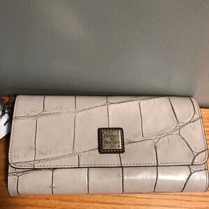 Dooney & Bourke Denison Croco Crossbody Clutch Taupe